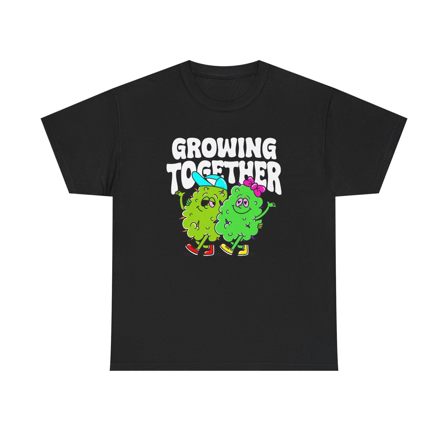 Growing Together Weed Nugs Funny T-Shirt NEW Gift Unisex Heavy Cotton Tee