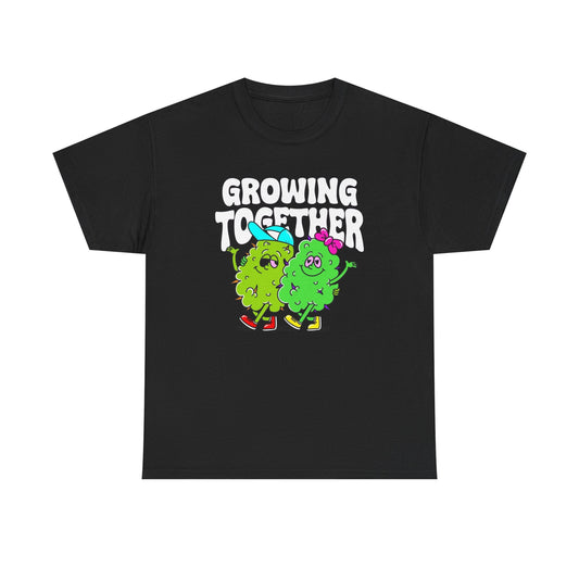Growing Together Weed Nugs Funny T-Shirt NEW Gift Unisex Heavy Cotton Tee
