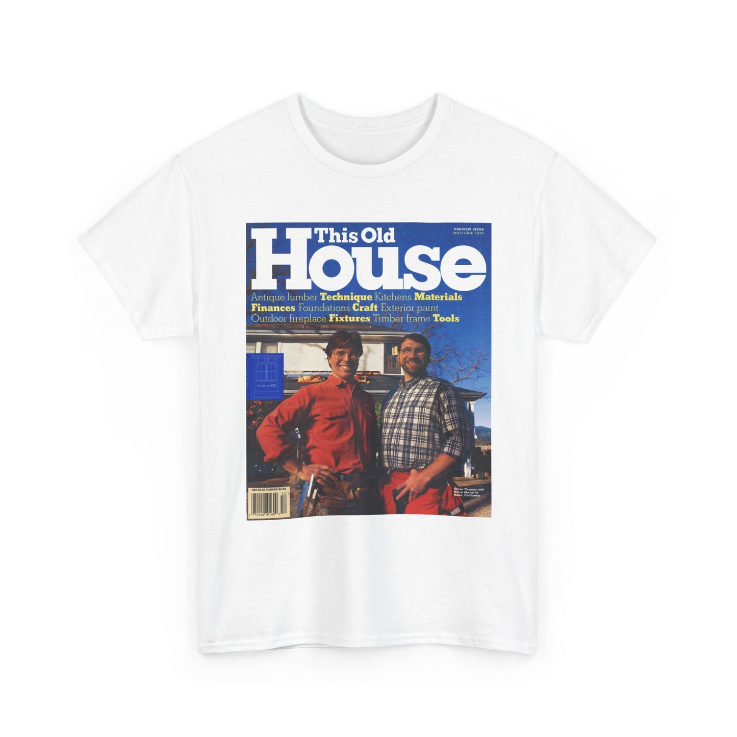 This Old House Graphic T Shirt Vintage New England Unisex Heavy Cotton Tee