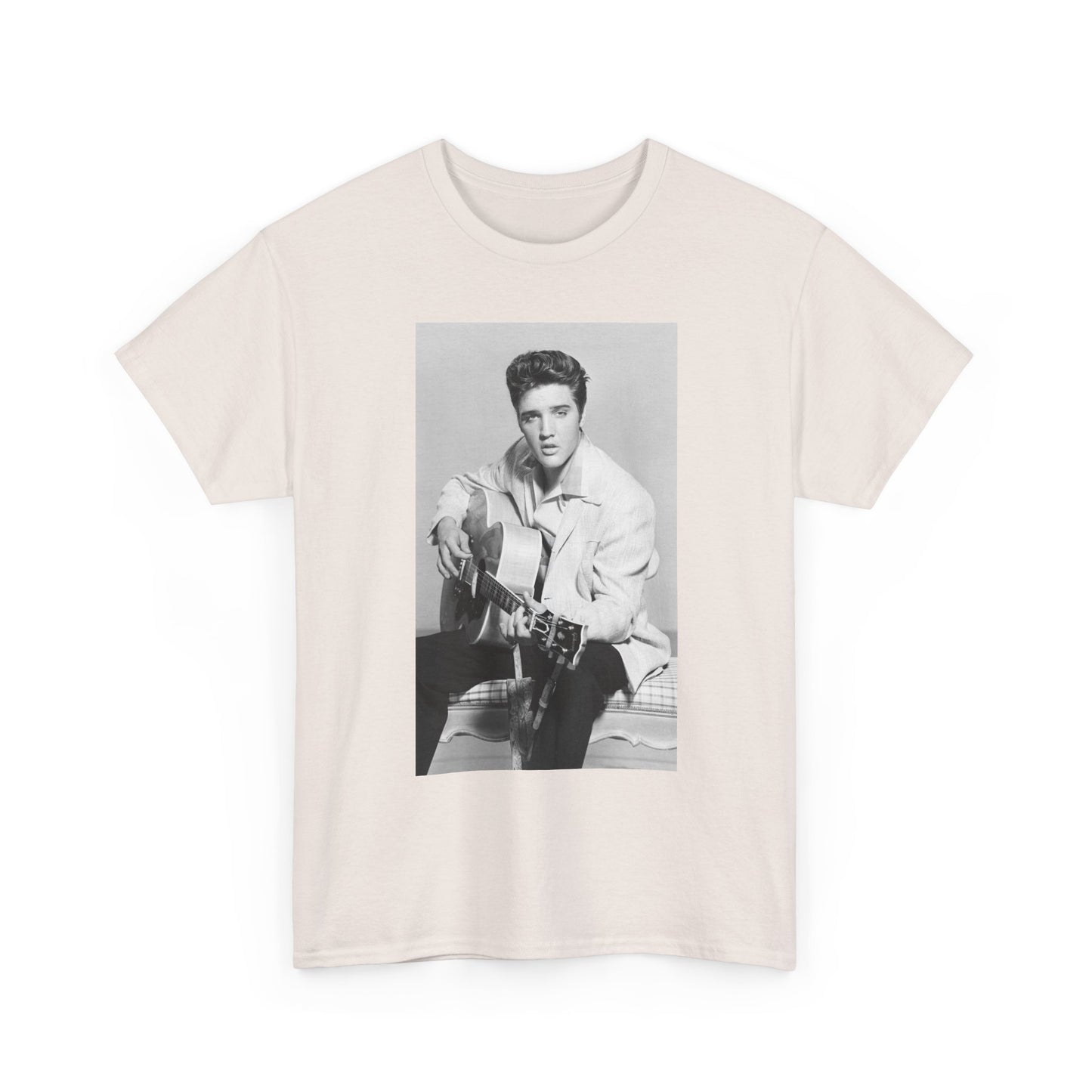 Elvis Presley Tshirt Guitar Vintage Nashville The King Merch Unisex Heavy Cotton