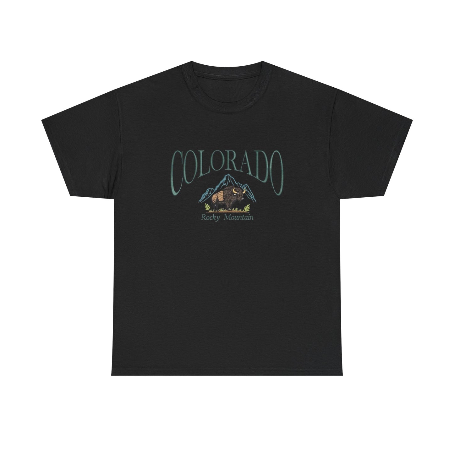 Colorado Rocky Mountains Graphic T Shirt NEW Unisex Heavy Cotton Tee