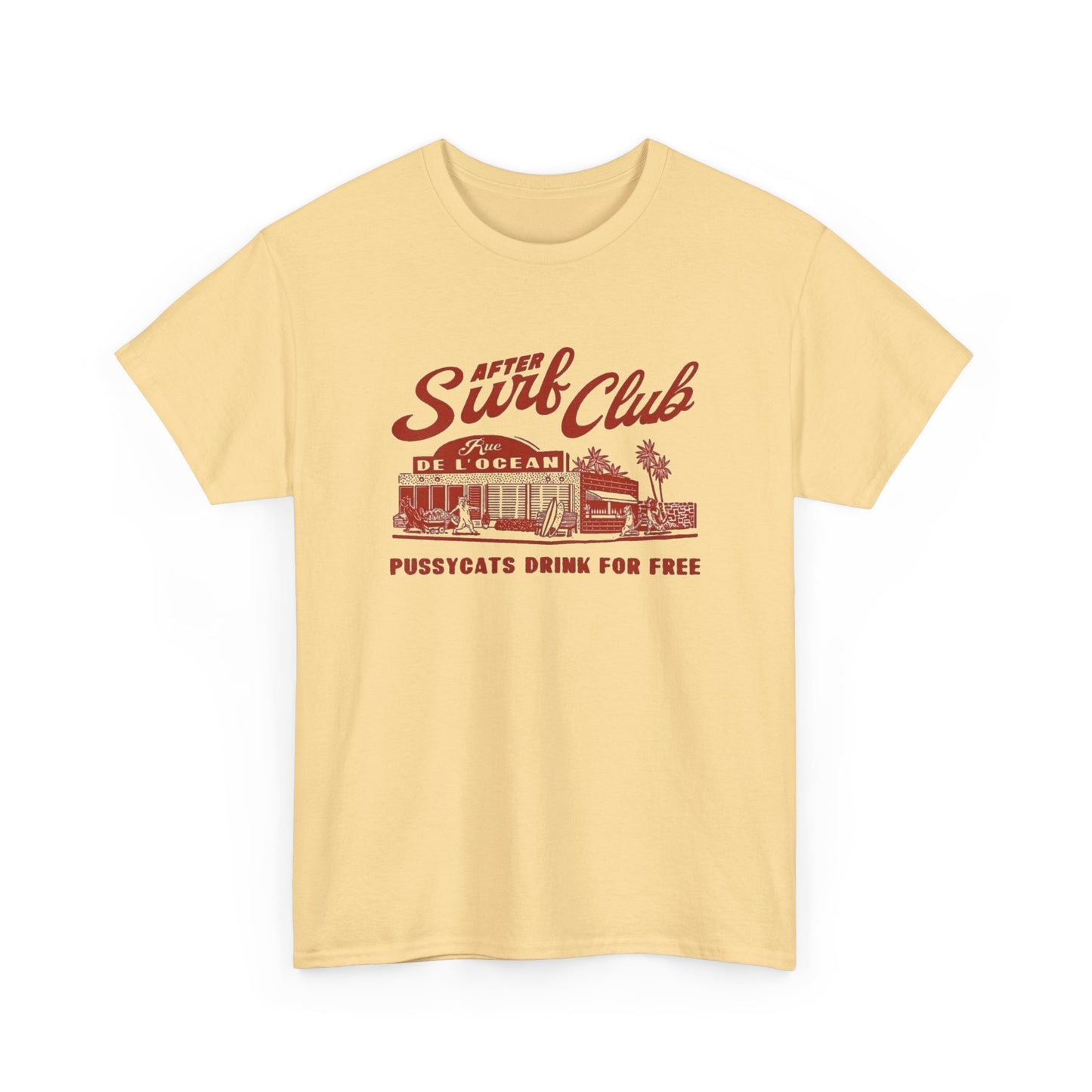 Surf Club Graphic T Shirt NEW Vintage Unisex Heavy Cotton Tee