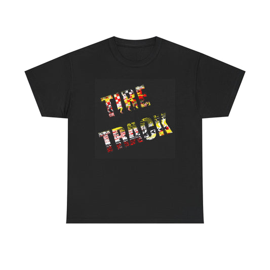 Tire Track Graphic T Shirt Unisex Heavy Cotton Tee