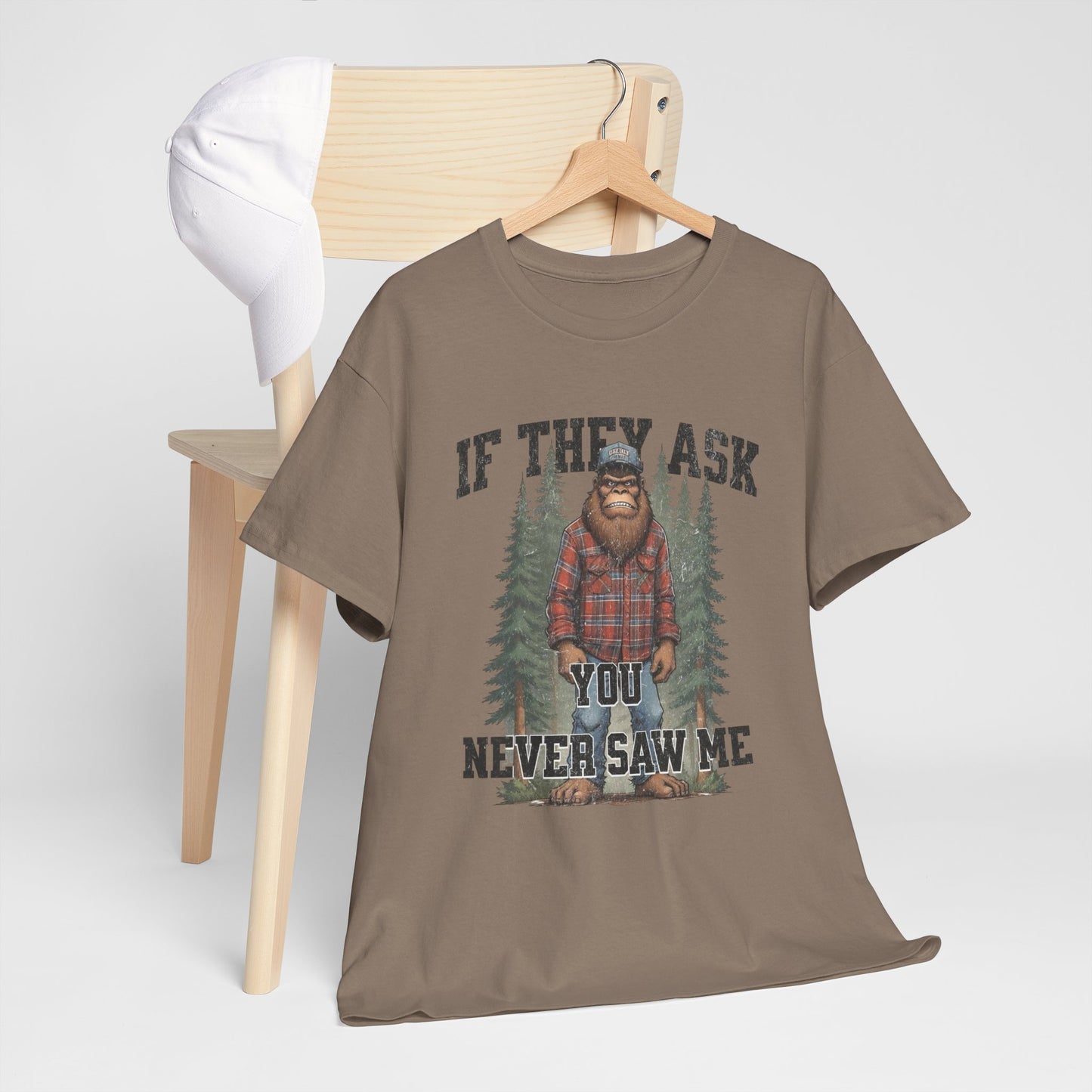 Funny Bigfoot Jokes Graphic T Shirt Heavy Cotton Tee NEW ADULT UNISEX