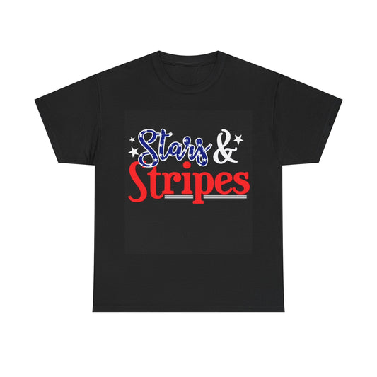 Stars and Stripes Tshirt American Flag 1776 USA July 4th Unisex Heavy Cotton Tee
