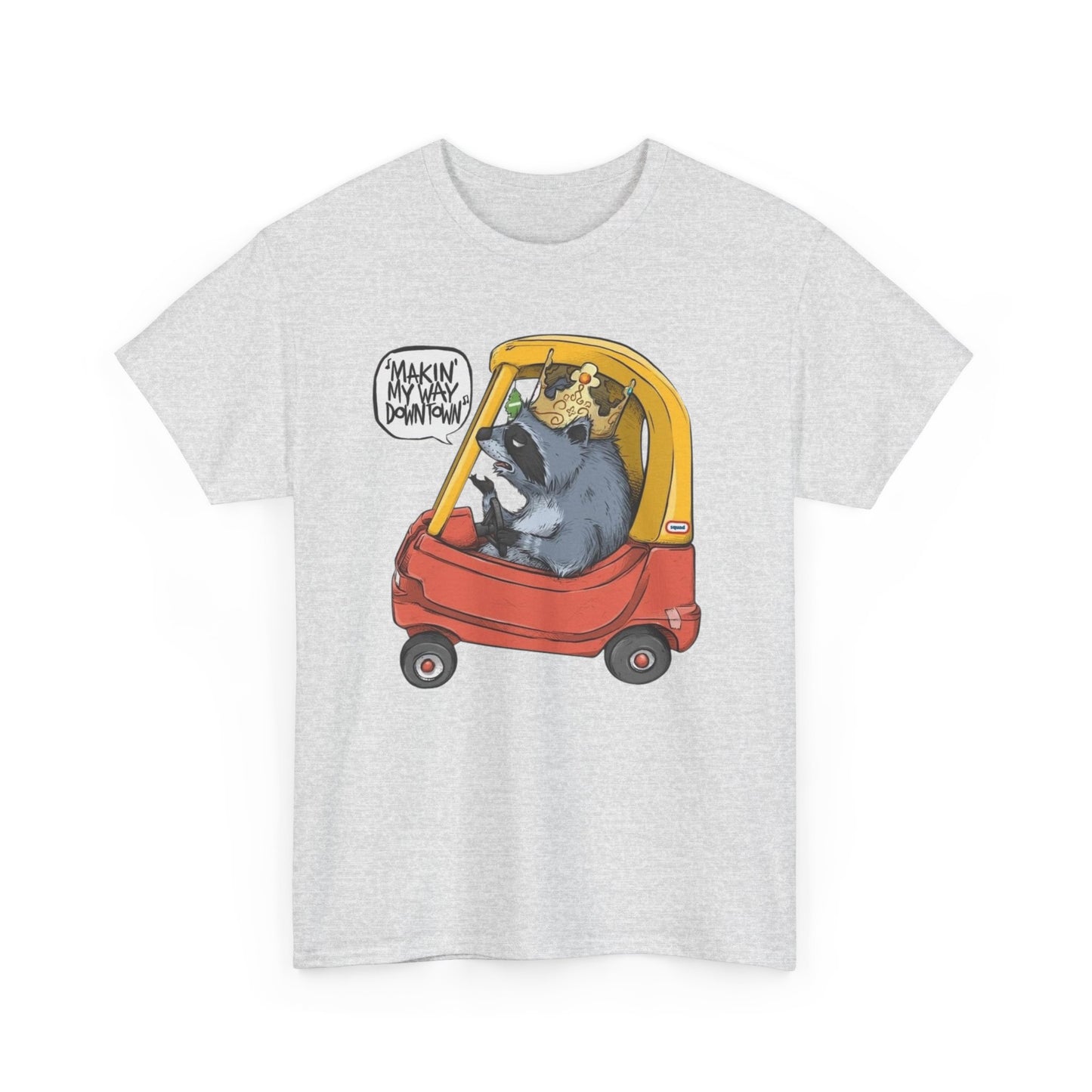 Funny Raccoon King Graphic T Shirt Unisex Heavy Cotton Tee
