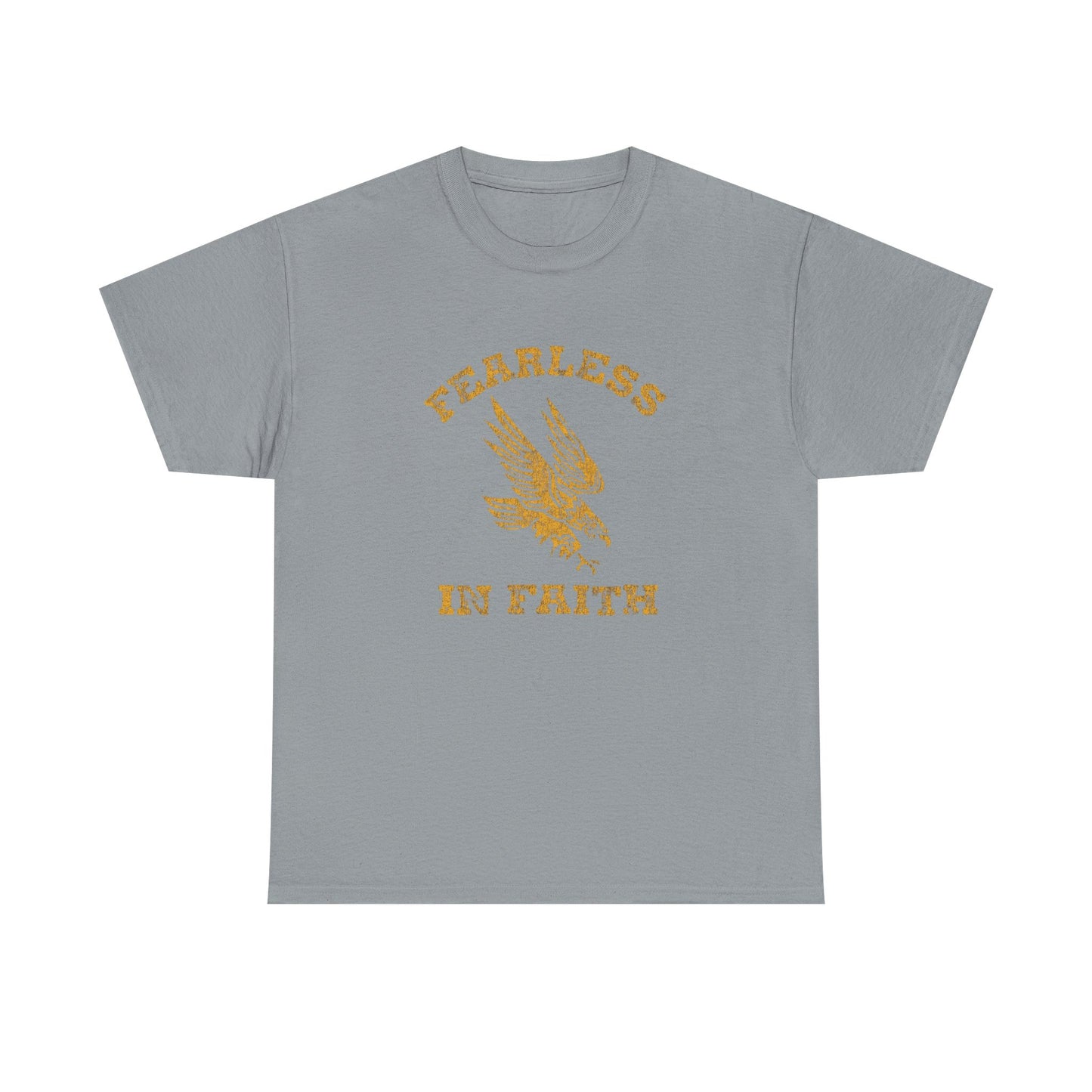 Fearless In Faith Graphic T Shirt NEW GIFT Unisex Heavy Cotton Tee