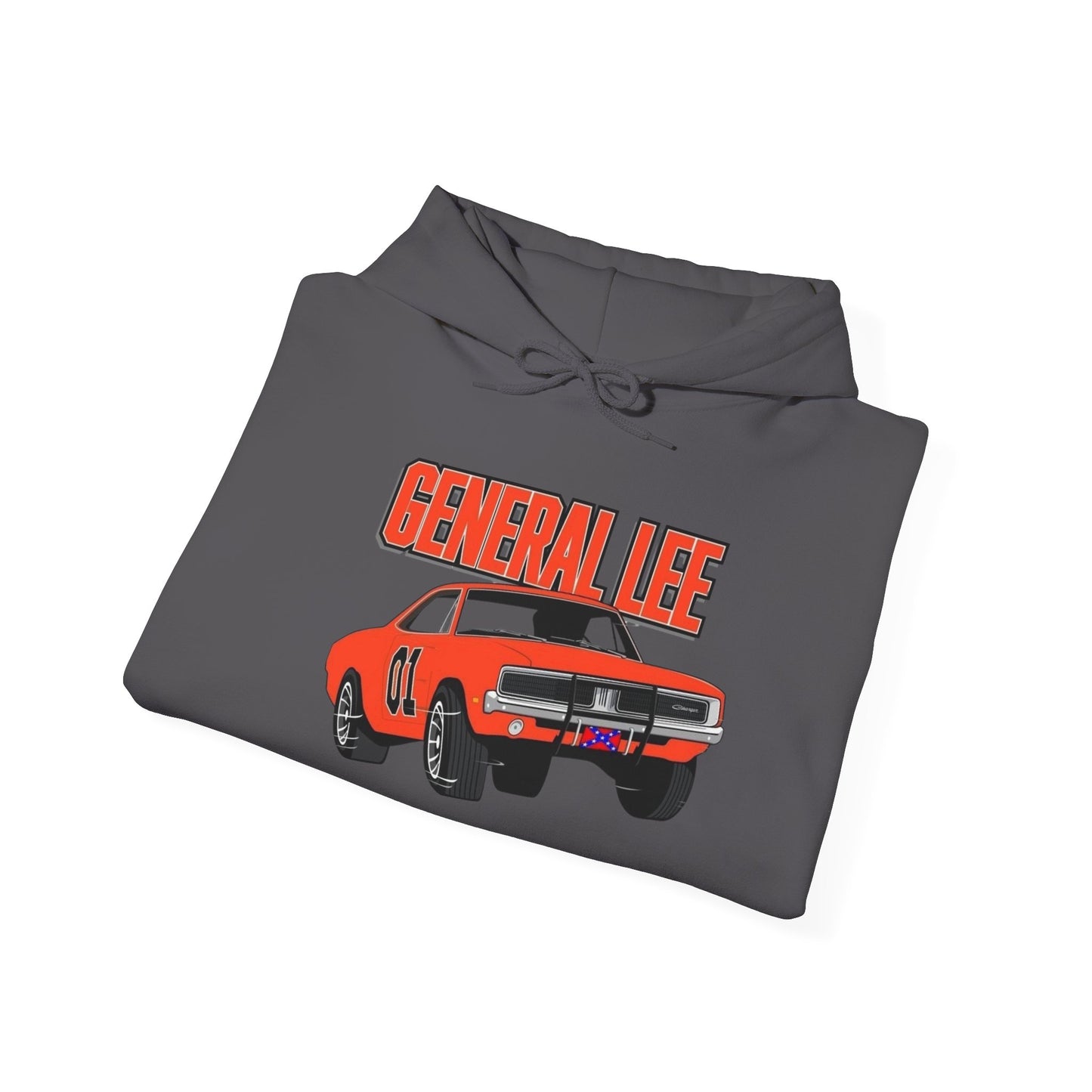 General Lee Charger Retro Graphic Hoodie Unisex Heavy Blend™ Hooded Sweatshirt