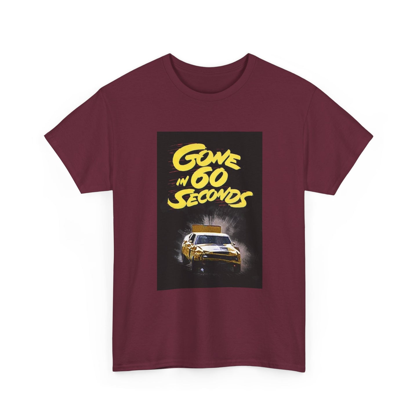 Gone in 60 Seconds Tshirt Vintage Ford Mustang Retro Poster Unisex Heavy Cotton