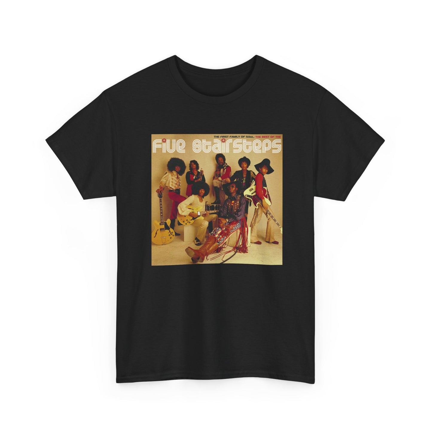 The Five Stair Steps Shirt Retro Album Cover 70s Vintage Unisex Heavy Cotton Tee