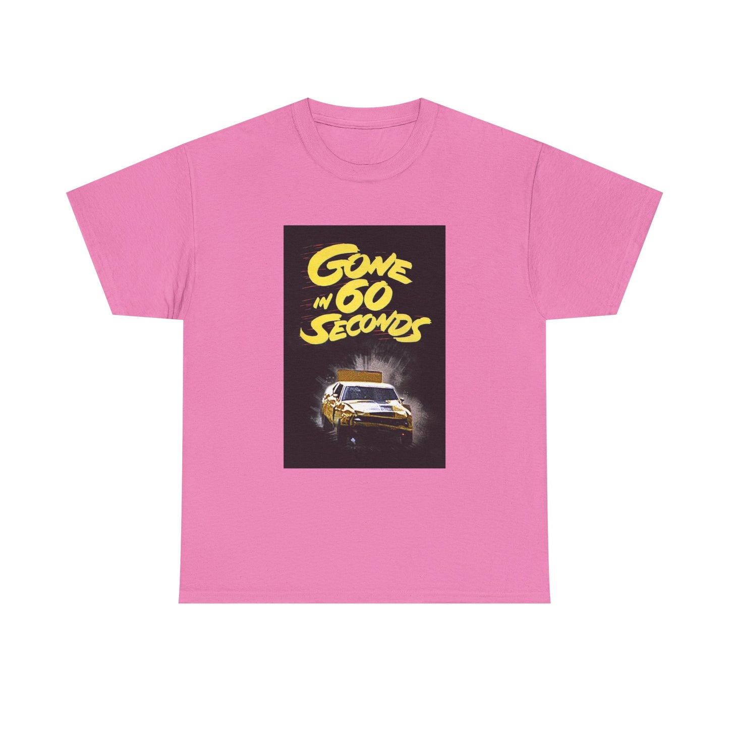 Gone in 60 Seconds Tshirt Vintage Ford Mustang Retro Poster Unisex Heavy Cotton