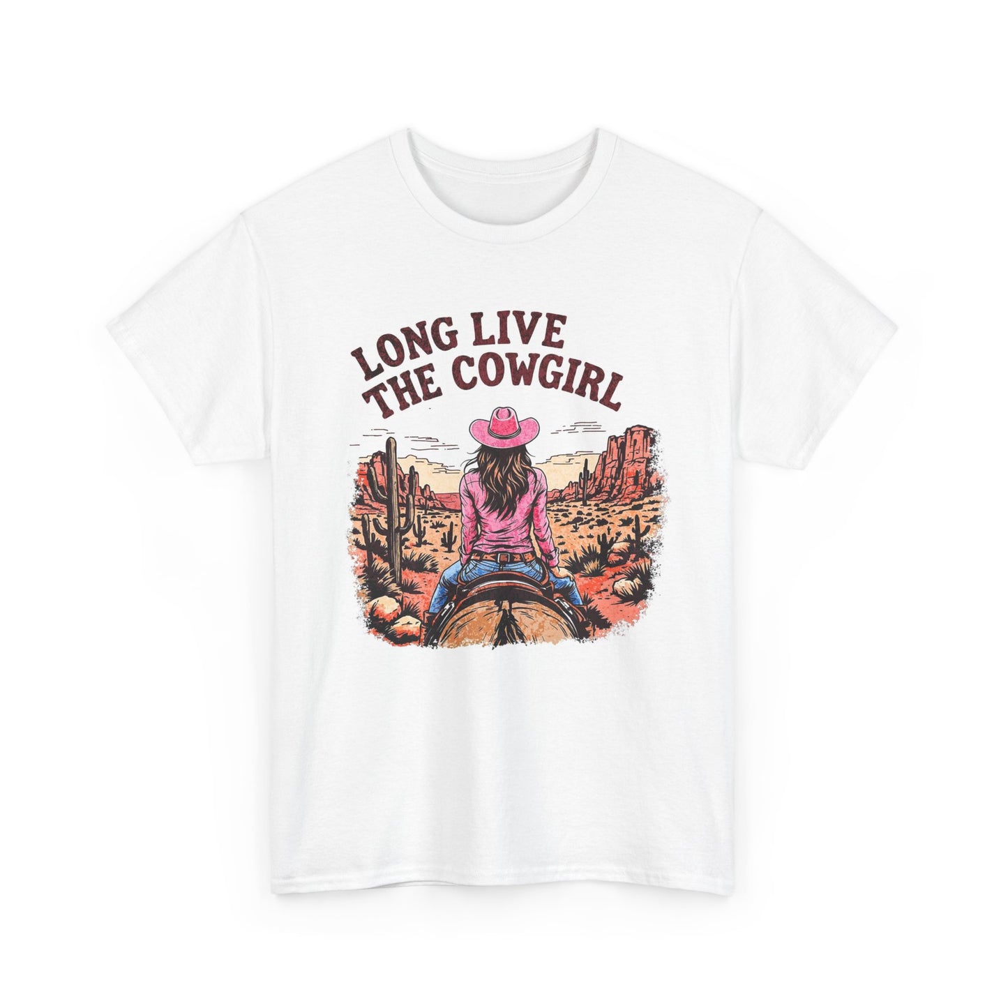 Long Live The Cowgirl Graphic T Shirt Womens Vintage Retro Cotton Tee