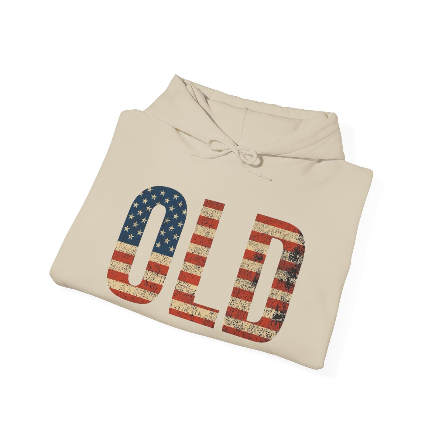 OLD American Flag Retro Graphic Hoodie Men's Heavy Blend™ Hooded Sweatshirt