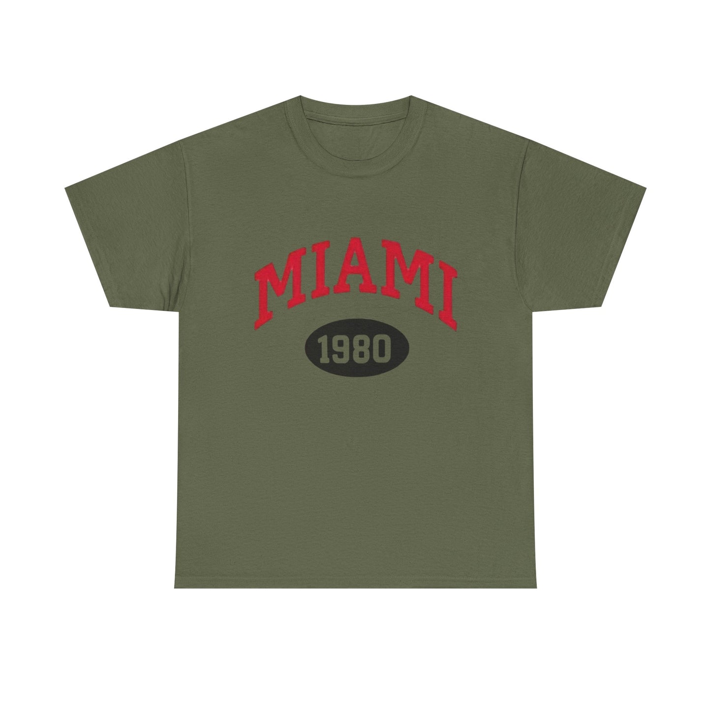 Miami 1980's Graphic T Shirt NEW Unisex Heavy Cotton Tee
