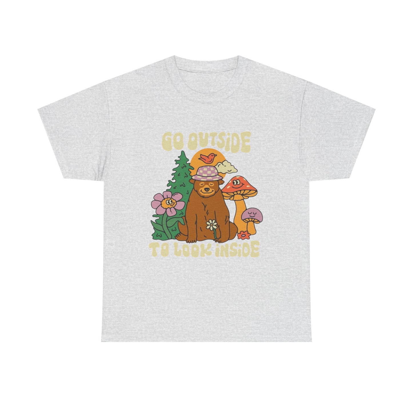 Go Outside To Look Inside Graphic T Shirt Unisex Heavy Cotton Tee