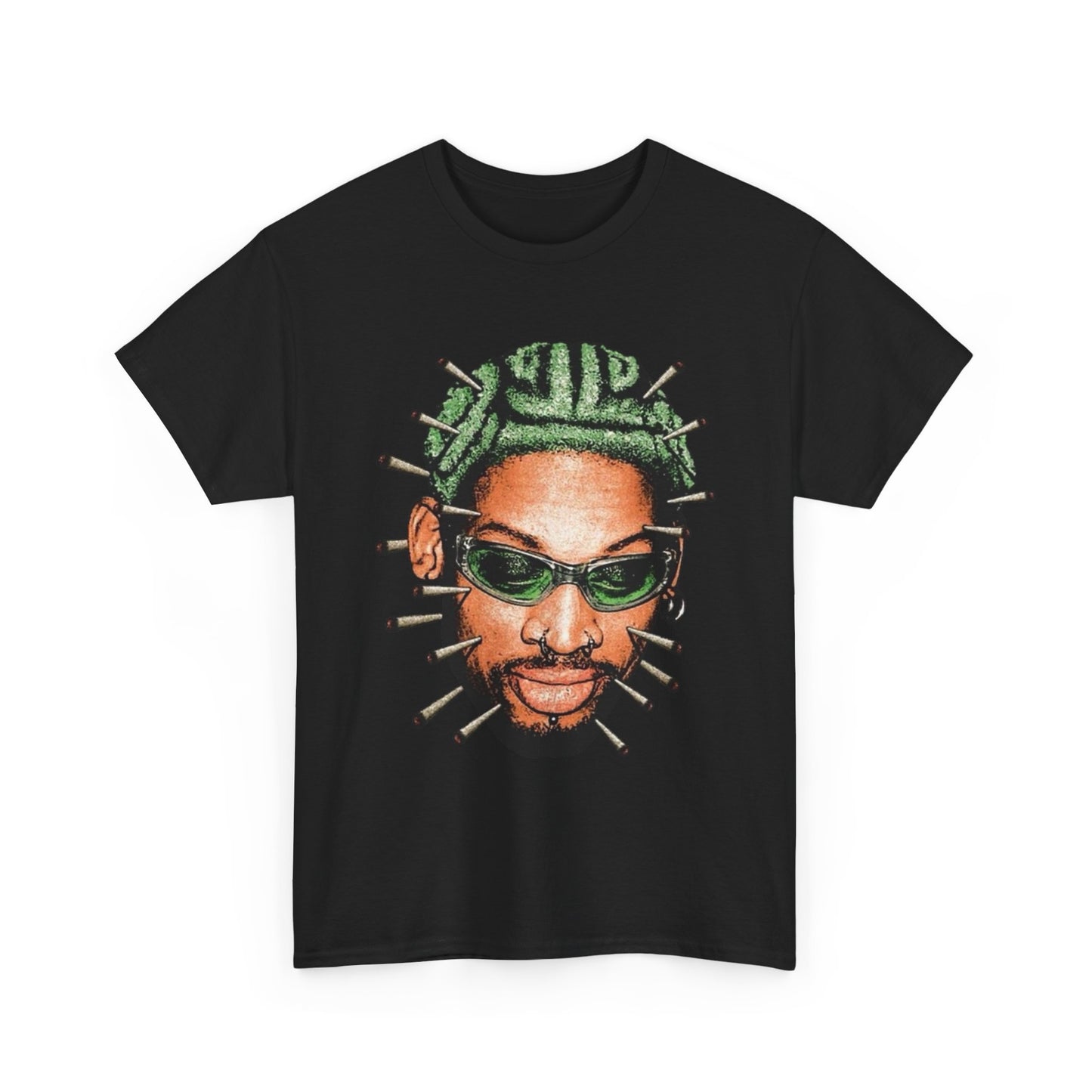 Dennis Rodman Vintage Bulls Graphic T Shirt Men's Heavy Cotton Tee