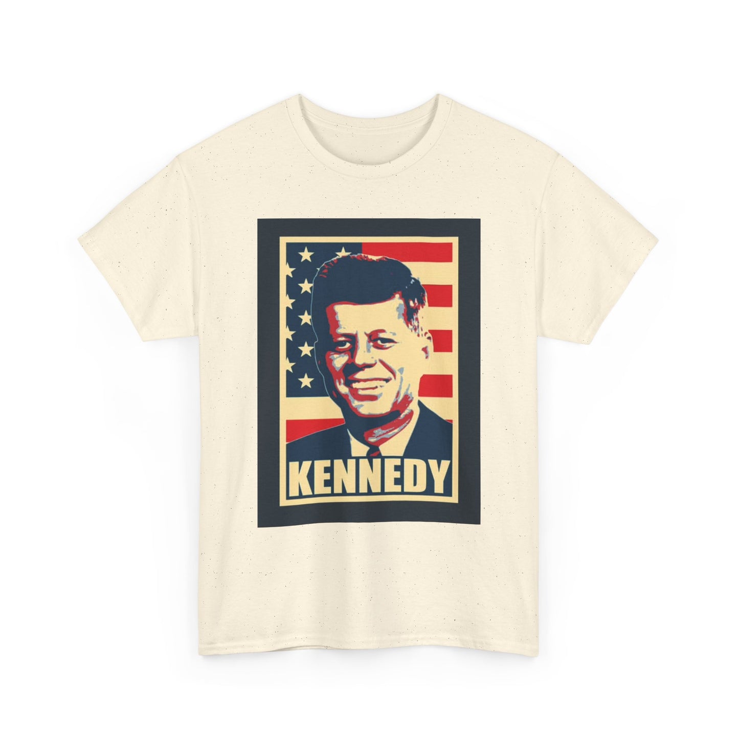 JFK Tshirt John F Kennedy American Flag President Unisex Heavy Cotton Tee