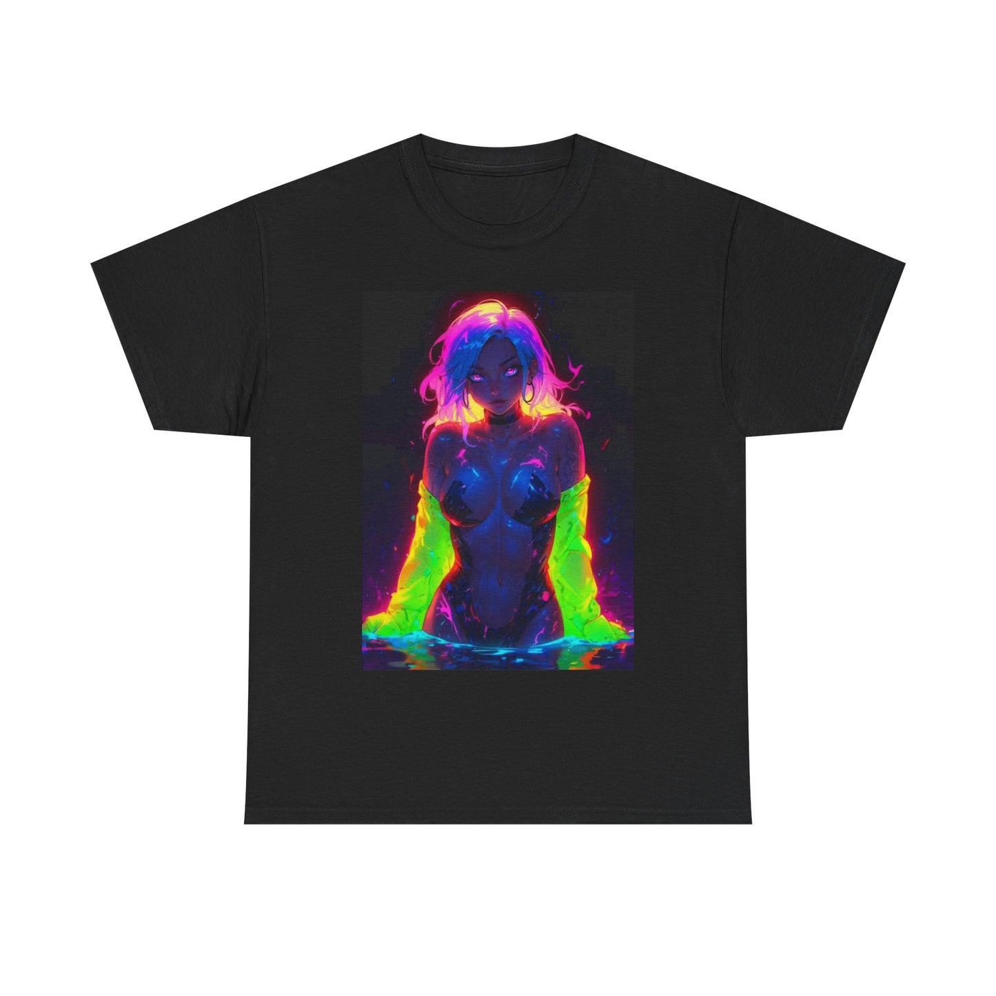 Waifu Anime T-shirt Girl Graphic Cartoon Retro Gaming Unisex Heavy Tee Gamer 1