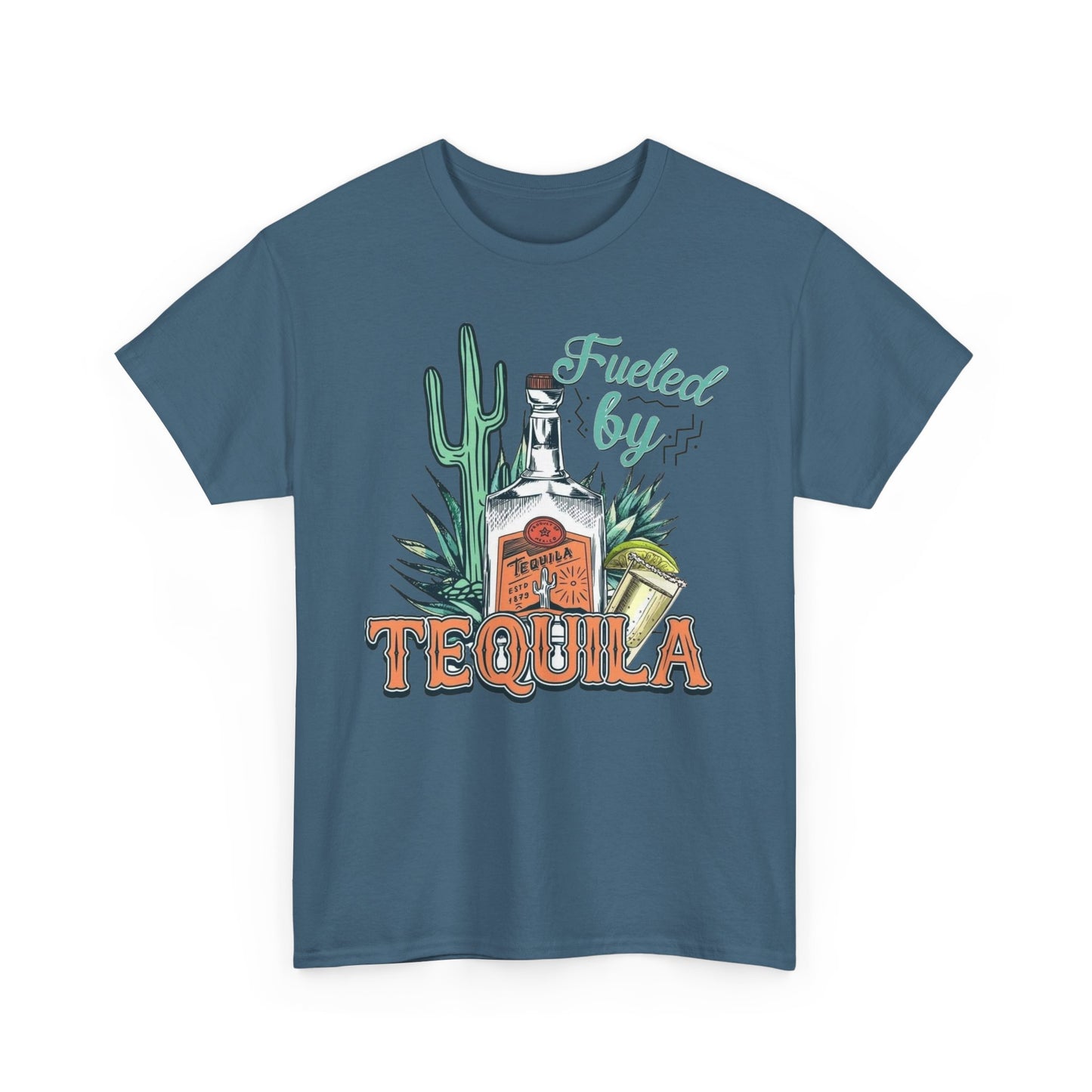 Fueled By Tequila Graphic T Shirt NEW Unisex Heavy Cotton Tee