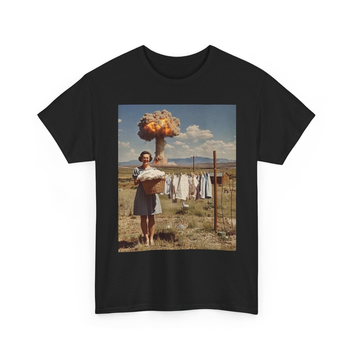 Nuclear Testing Vintage Funny T Shirt Unisex Heavy Cotton Tee