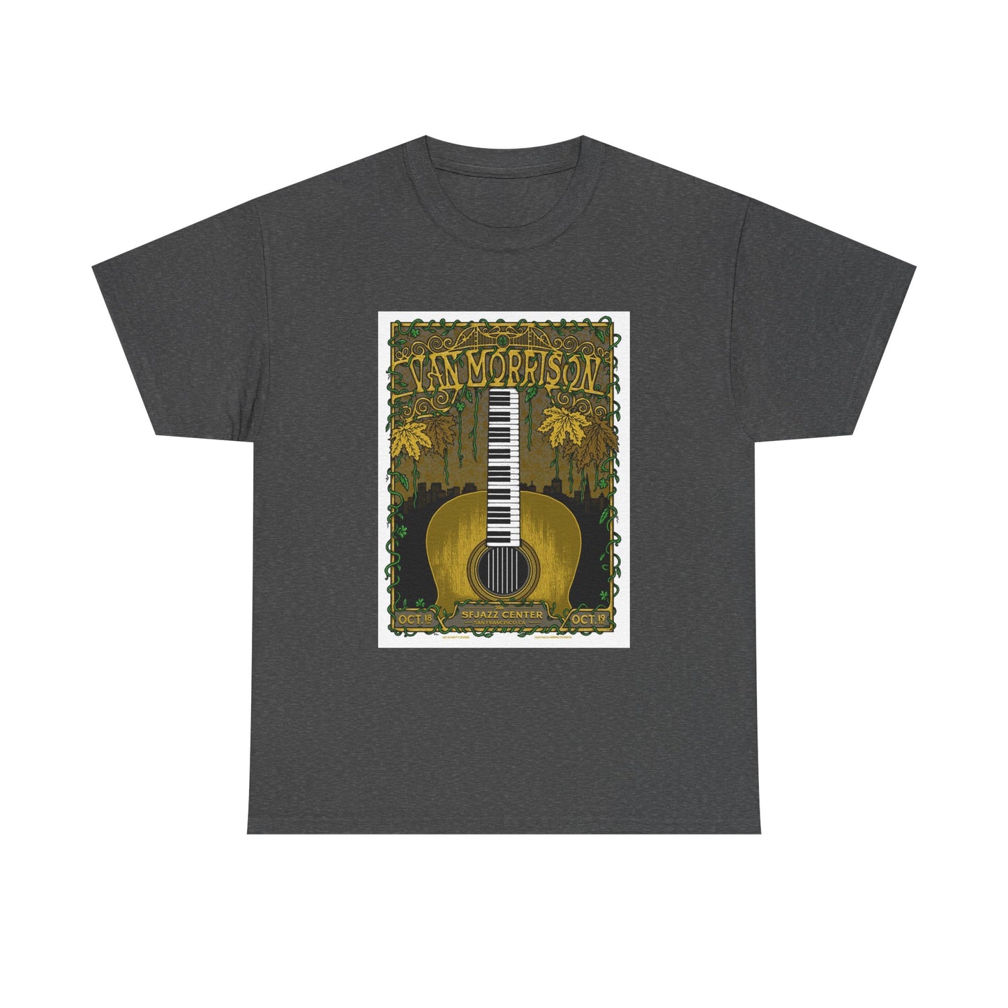 Van Morrison Tshirt Classic Rock Merch Graphic Retro Unisex Heavy Cotton Tee