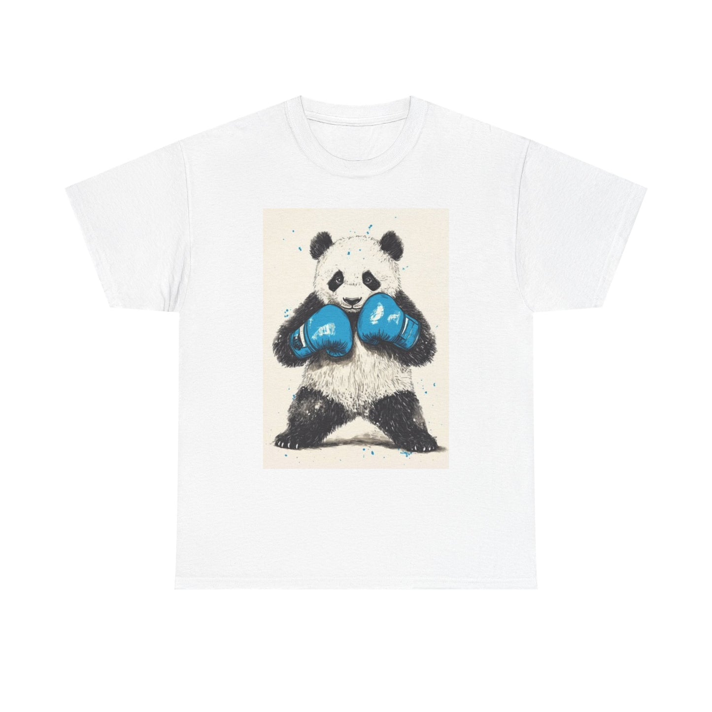 Boxing Panda Graphic T Shirt Retro Funny Jokes Zoo Unisex Heavy Cotton Tee