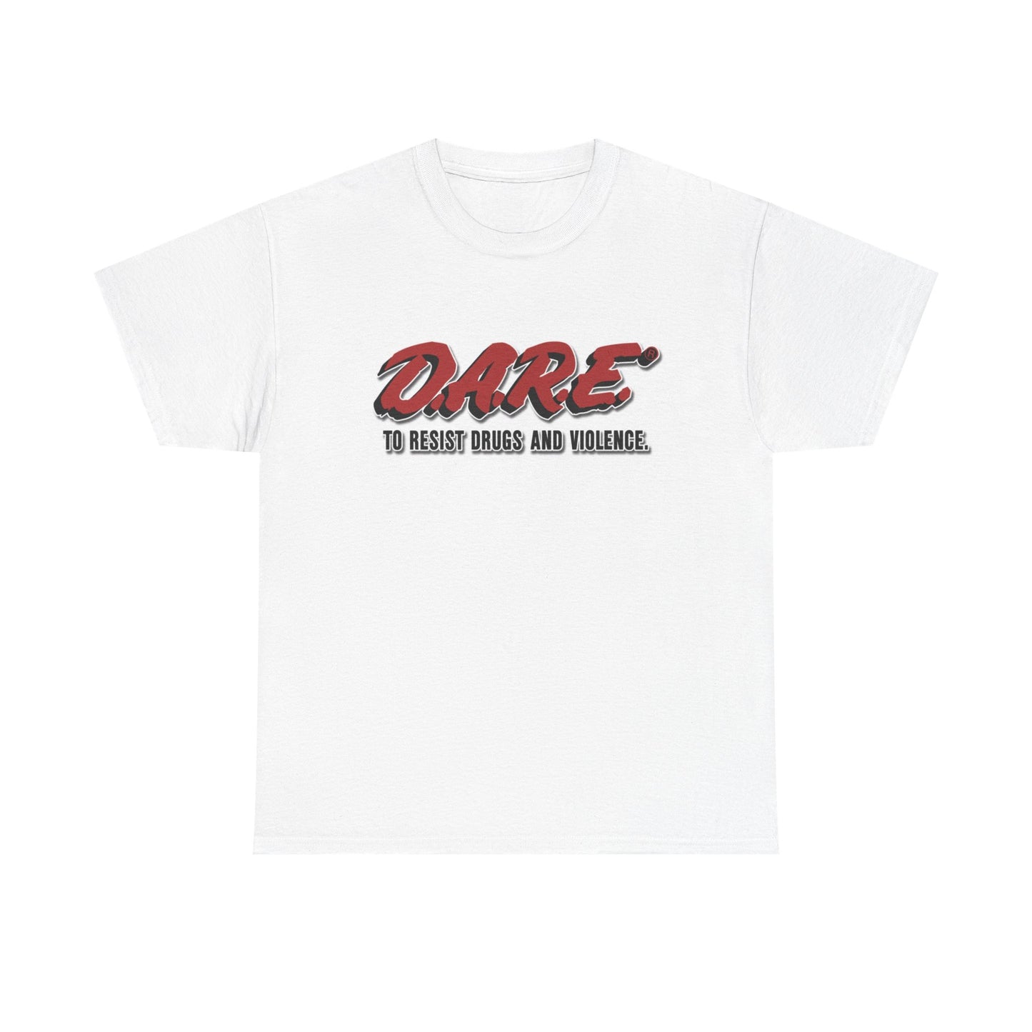 Dare To Resist Drugs Tshirt Tiger Retro 90s Kids poster Unisex Heavy Cotton Tee