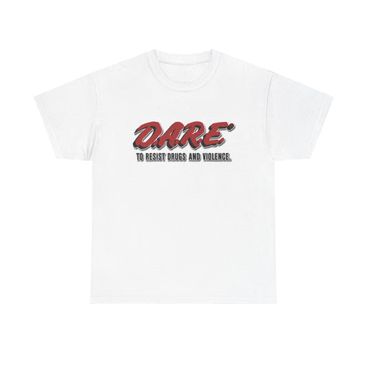 Dare To Resist Drugs Tshirt Tiger Retro 90s Kids poster Unisex Heavy Cotton Tee