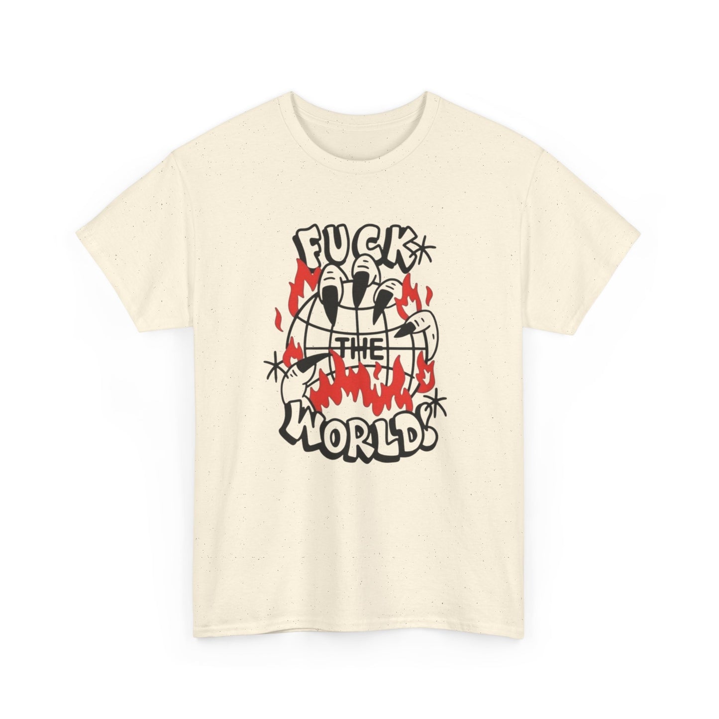 F The World Graphic T-Shirt Unisex Heavy Cotton Tee Gift NEW