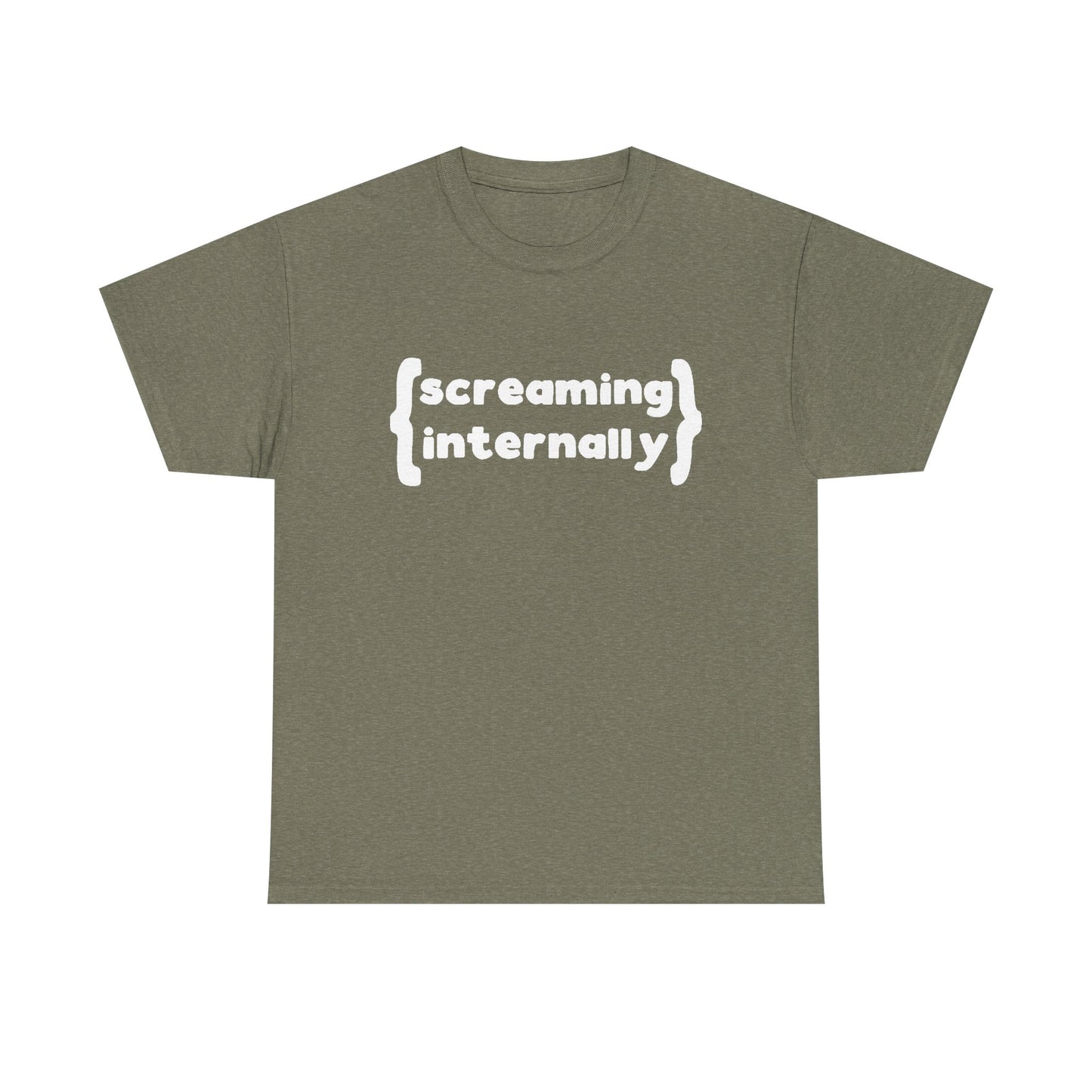 Screaming Internally Graphic T Shirt Funny Jokes Gift Unisex Heavy Cotton Tee
