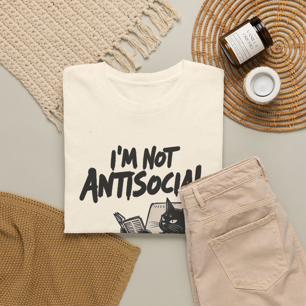 I'm Not Antisocial I'm Anti-Stupid Chair Graphic T-Shirt Men's Tee