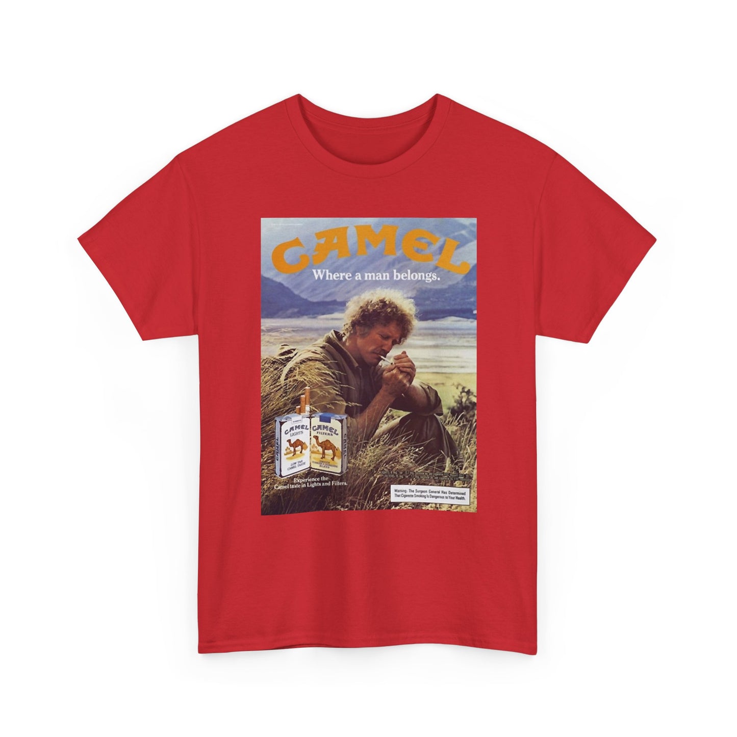 Joe Camel Cigarettes T-shirt Vintage Poster Retro Unisex Heavy Cotton Tee 1