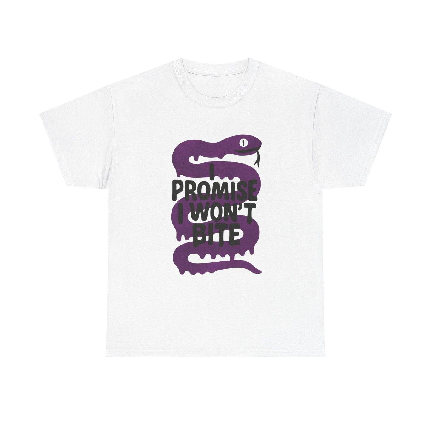 I Promise I Wont Bite Snake Graphic T Shirt ADULT NEW Heavy Cotton Tee