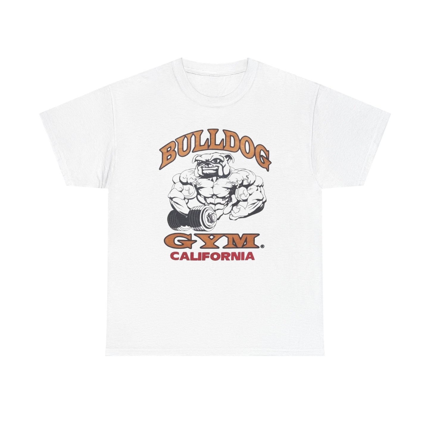 Bulldog Gym California Retro Graphic T Shirt Unisex Heavy Cotton Tee