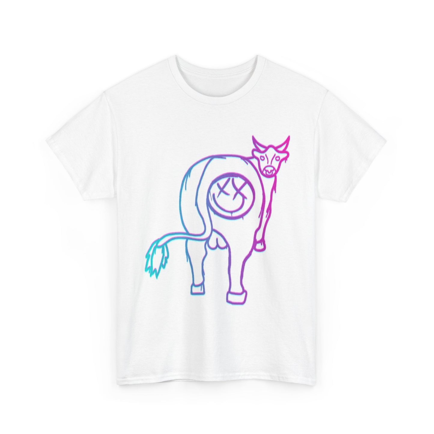 Blink 182 Tshirt Album Cover Rock band Merch Cow Neon Unisex Heavy Cotton Tee