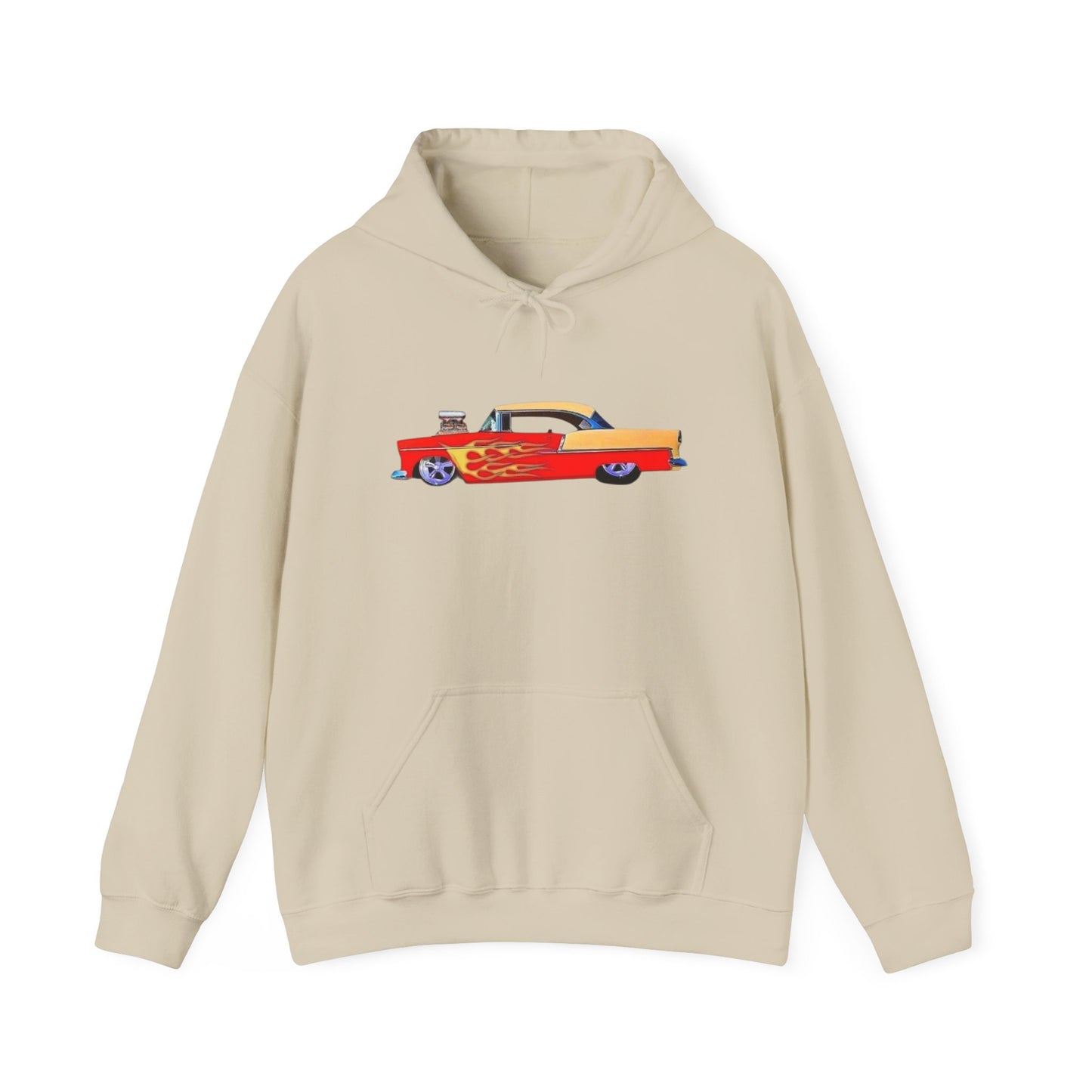 57 Chevy Hotrod Vintage Graphic Hoodie NEW Unisex Heavy Hooded Sweatshirt