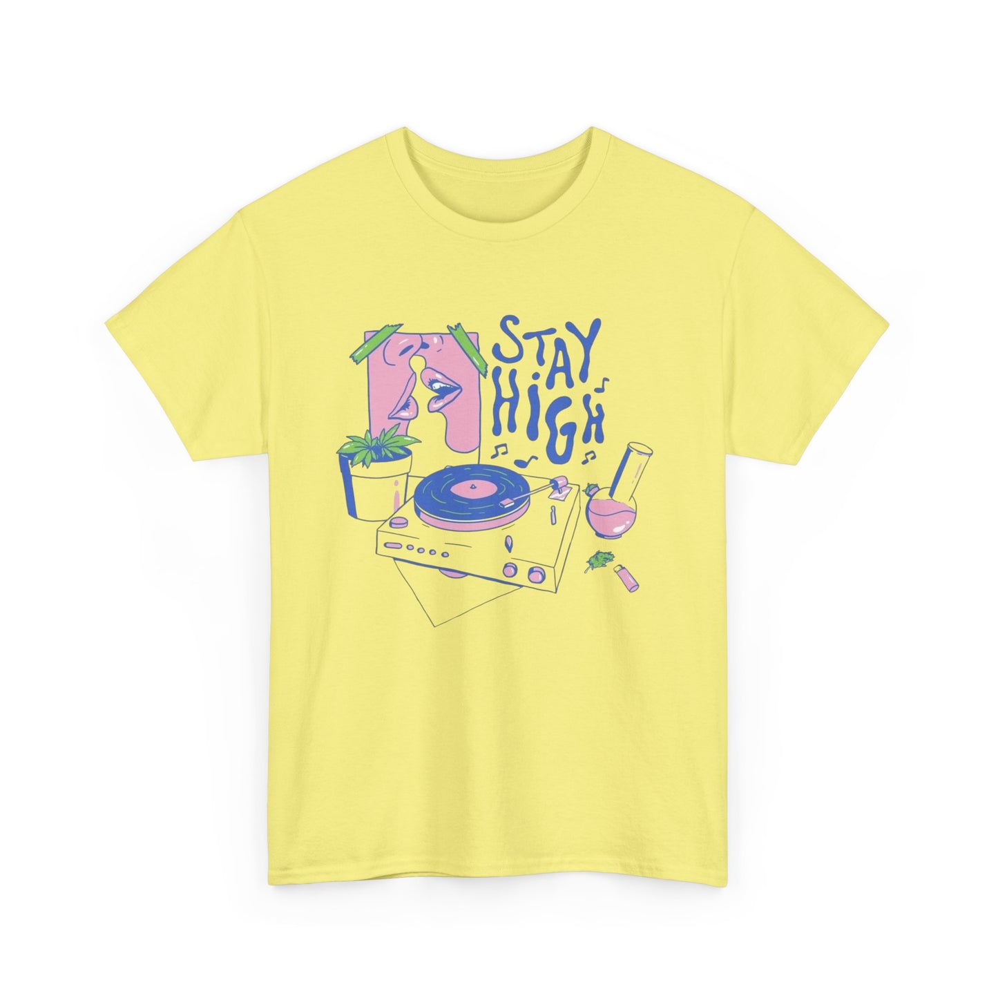 Stay High Vintage Graphic T Shirt ADULT NEW Heavy Cotton Tee