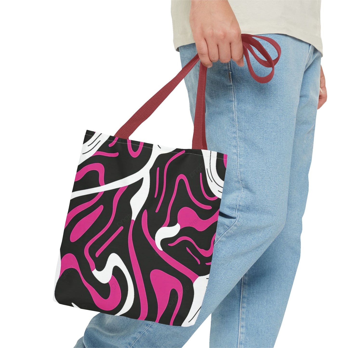 Pink And Black BRAND NEW Modern Purse - Pocketbook - Travel Tote Bag (AOP)