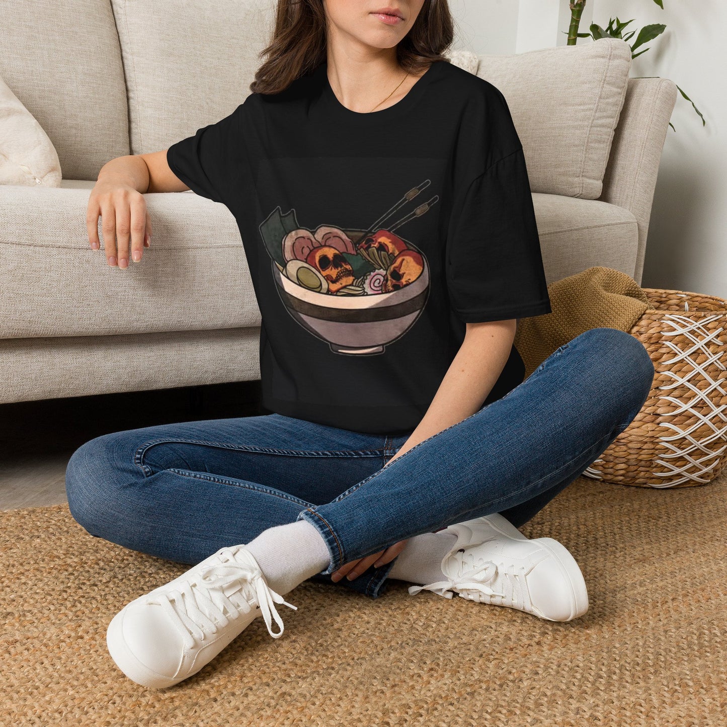 Death Miso Soup Graphic T Shirt Retro Funny Skeleton Unisex Softstyle T-Shirt