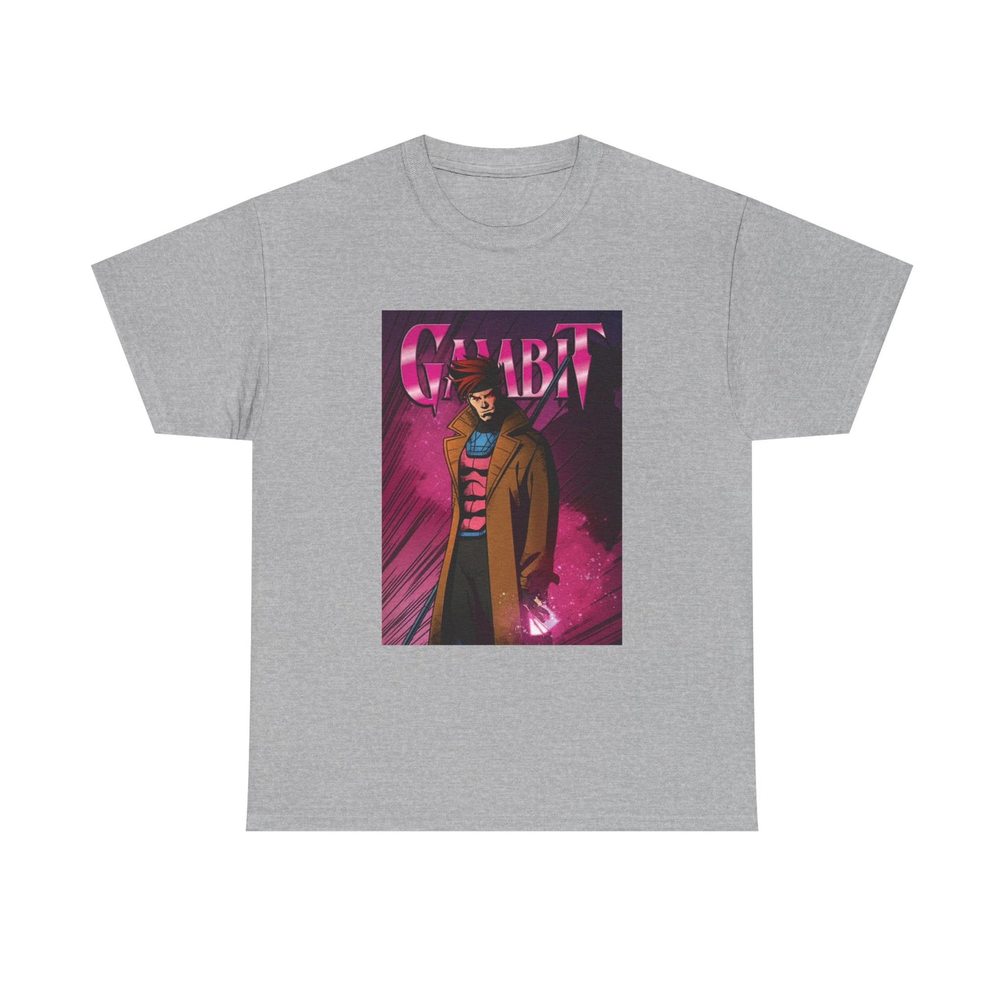 Gambit Tshirt Vintage Anime Cartoon Graphic Neon Unisex Heavy Cotton Tee