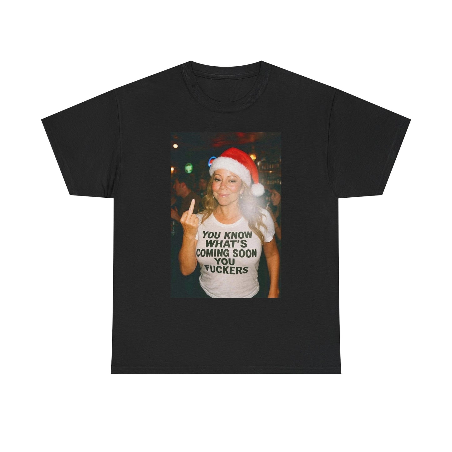 Mariah Carey Christmas Hilarious Graphic T Shirt NEW Unisex Heavy Cotton Tee