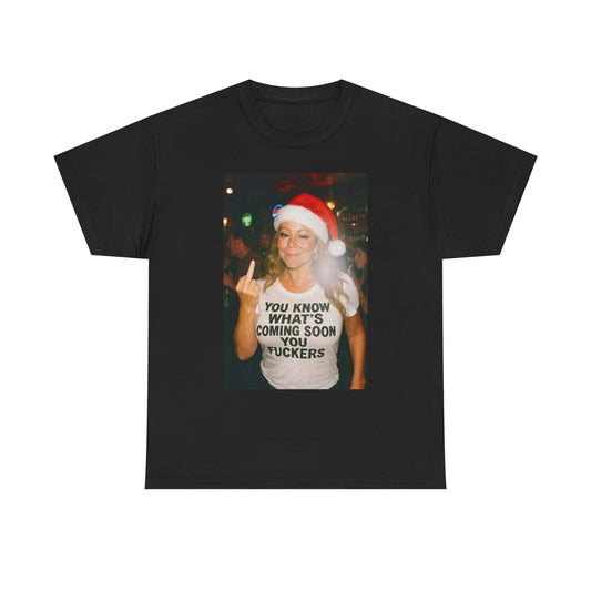 Mariah Carey Christmas Hilarious Graphic T Shirt NEW Unisex Heavy Cotton Tee