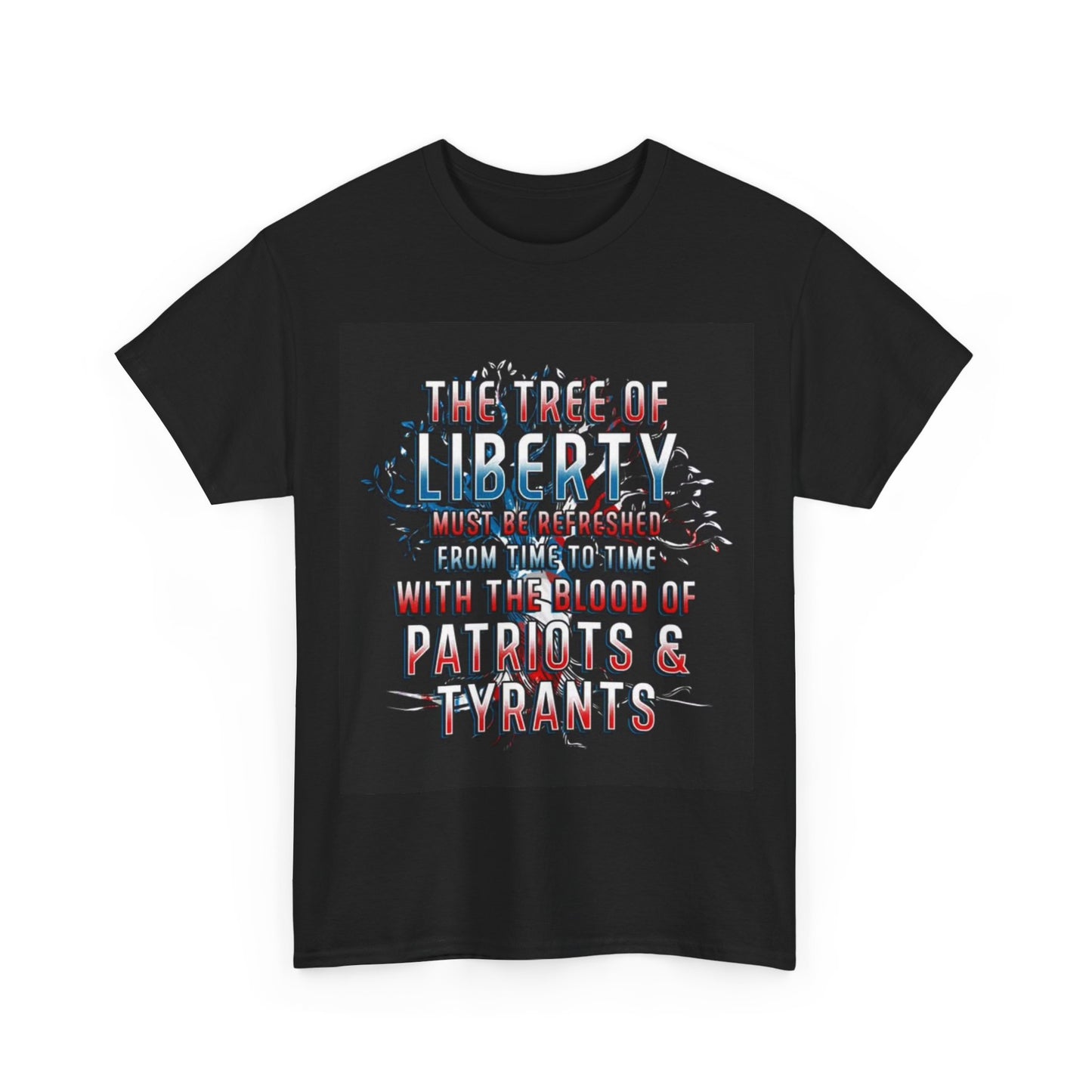 Thomas Jefferson Tshirt American Flag USA Quote 1776 Unisex Heavy Cotton Tee