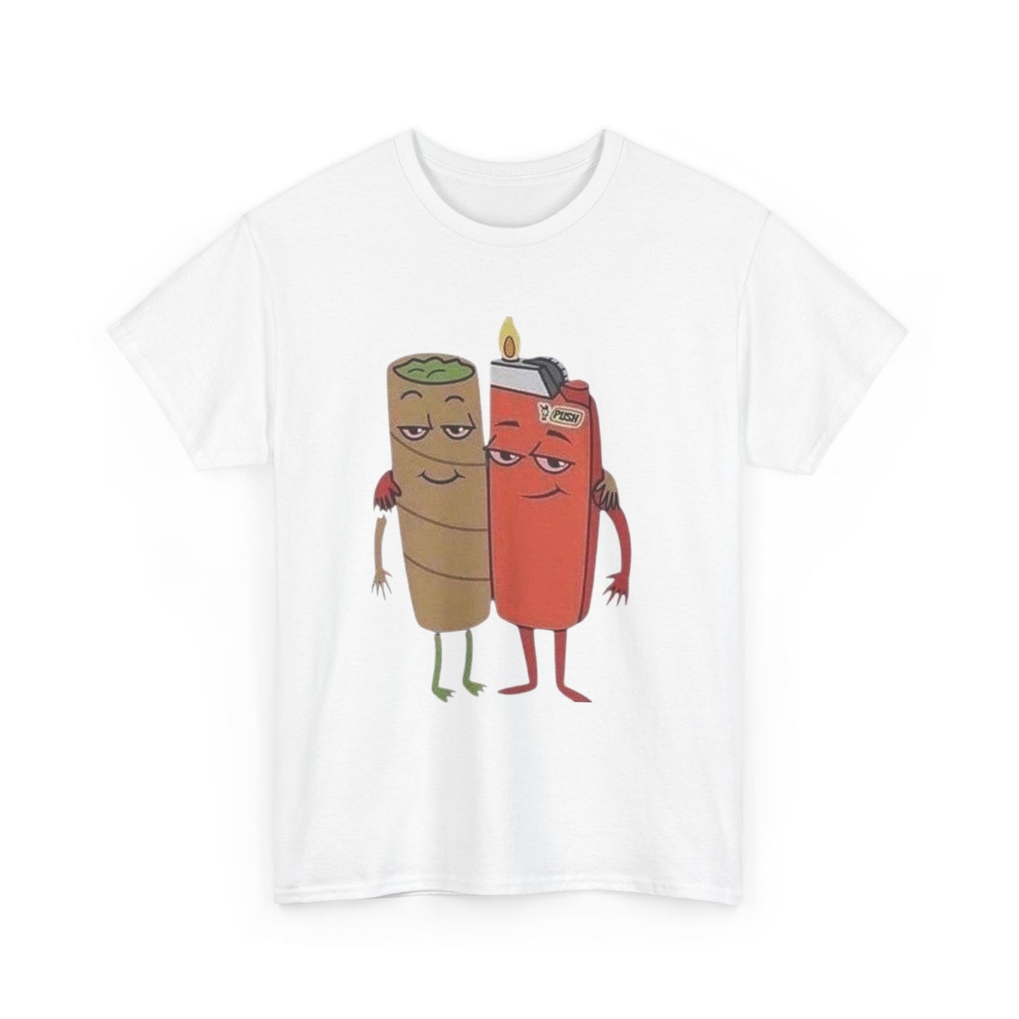 Joint And A Lighter Funny Graphic T Shirt Unisex Heavy Cotton Tee