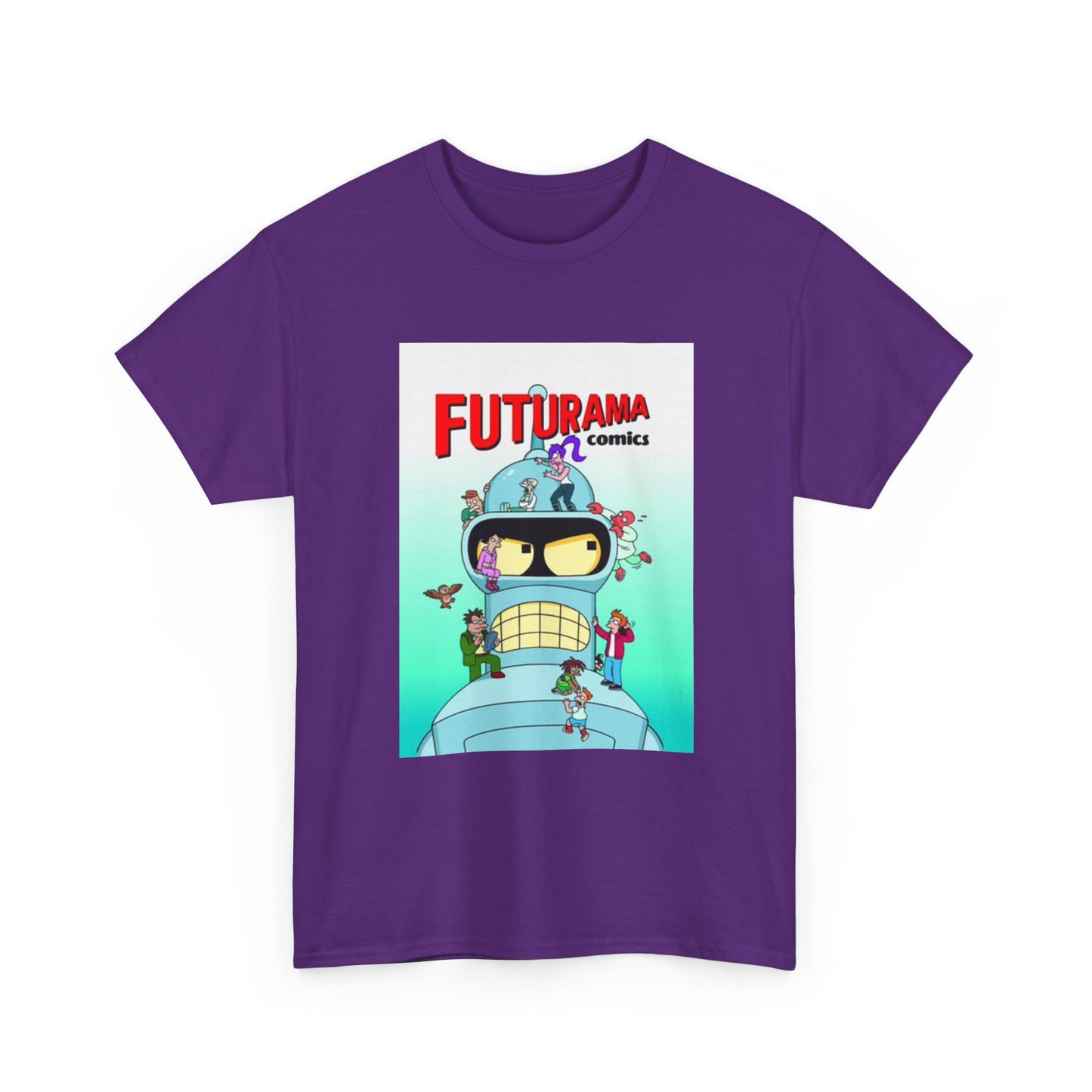 Futurama Shirt Bender Tv Series Graphic Funny Cartoon Unisex Heavy Cotton Tee