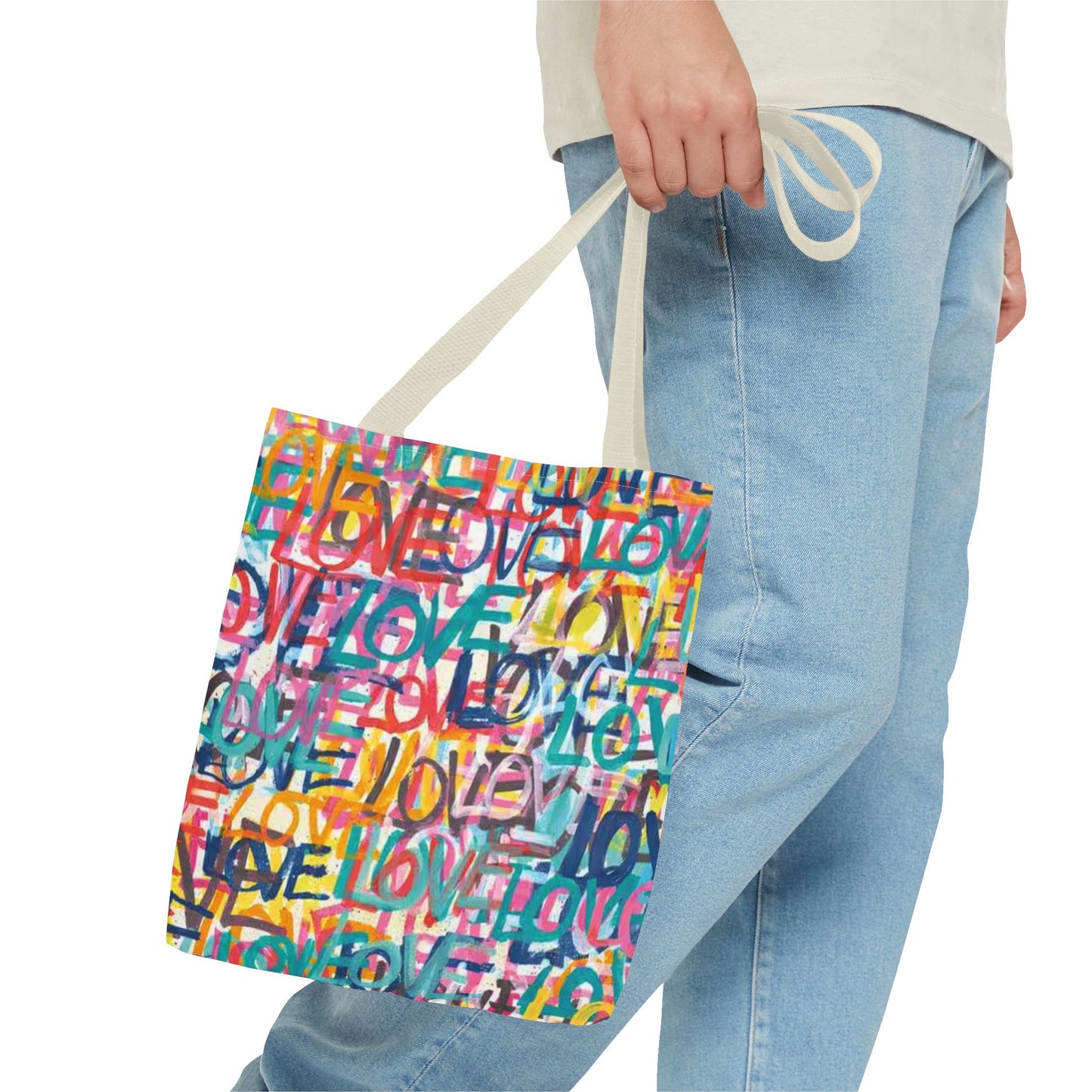 LOVE Multi Color BRAND NEW Modern Purse - Pocketbook - Travel Tote Bag (AOP)