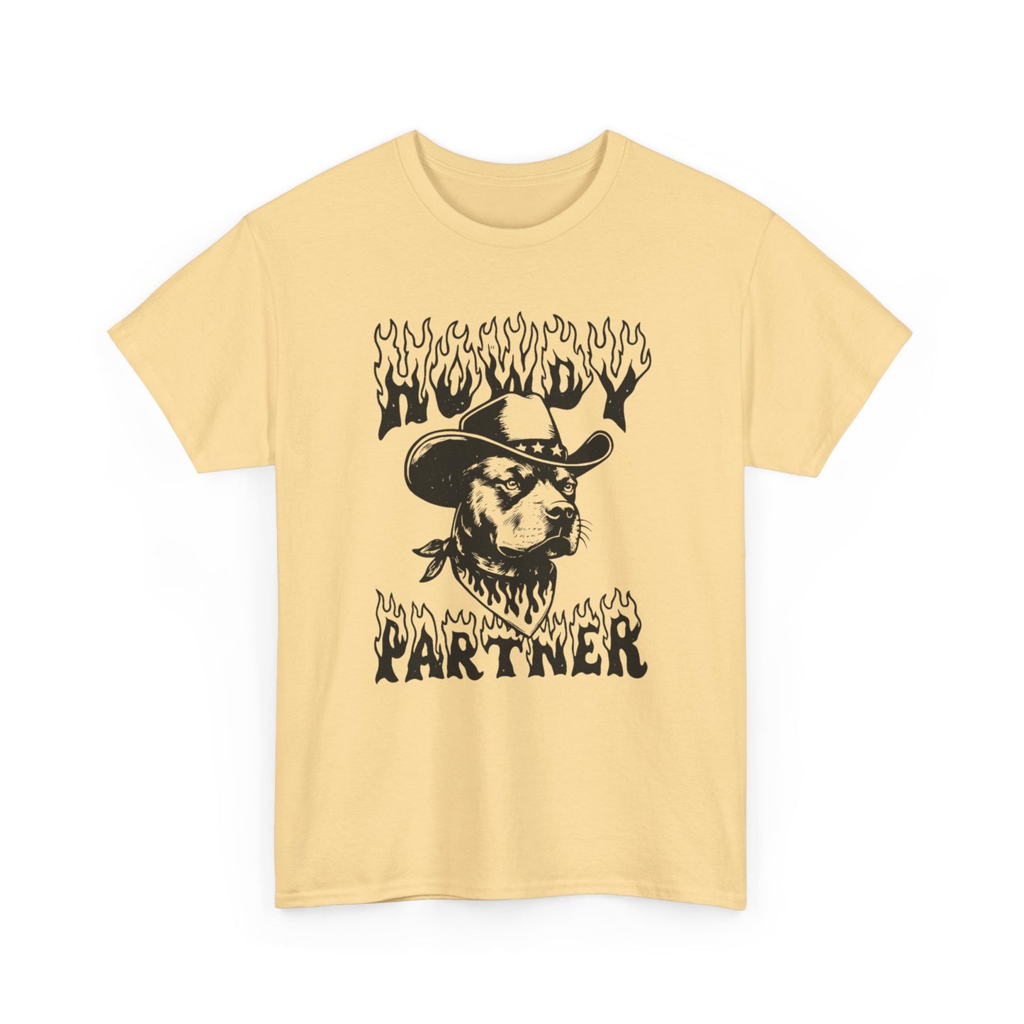 Howdy Partner Pit bull Graphic T Shirt NEW ADULT