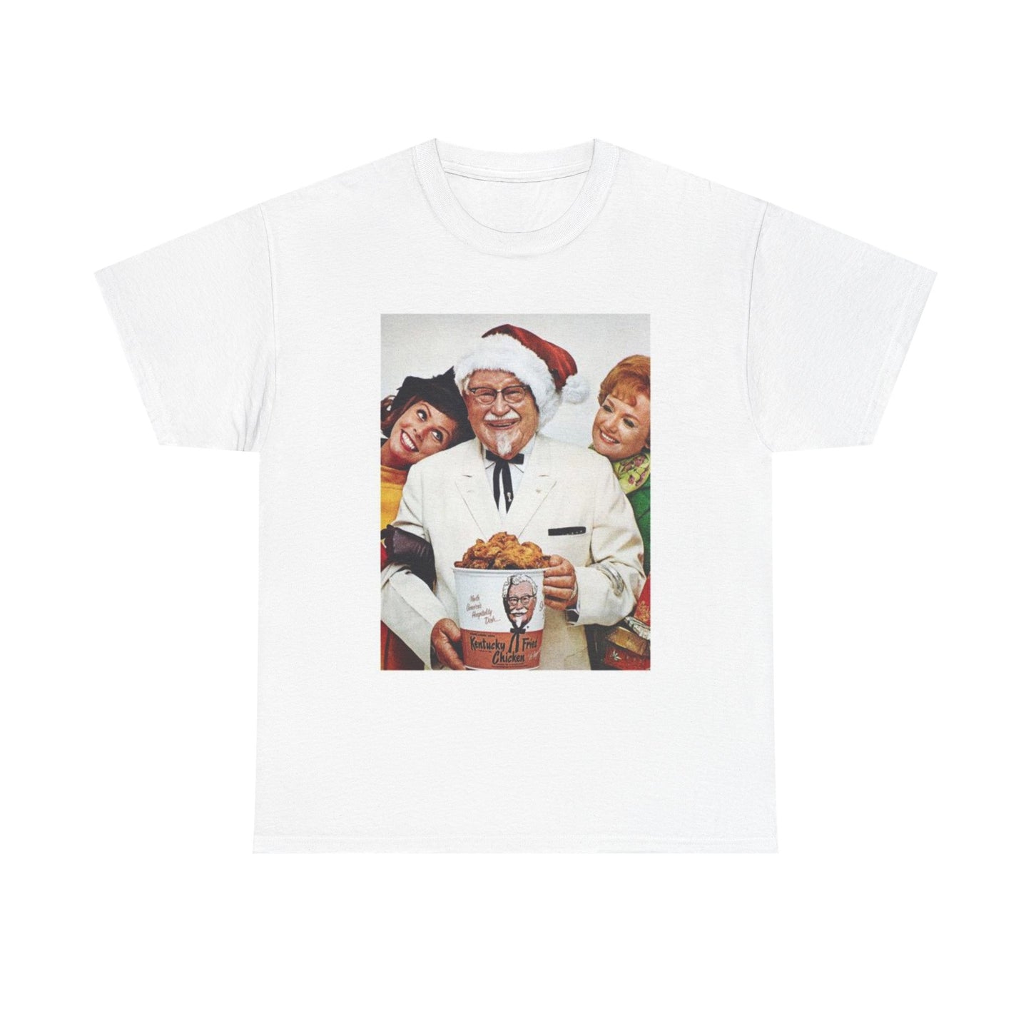 KFC Shirt Christmas Graphic Funny Vintage Gift Retro Unisex Heavy Cotton Tee