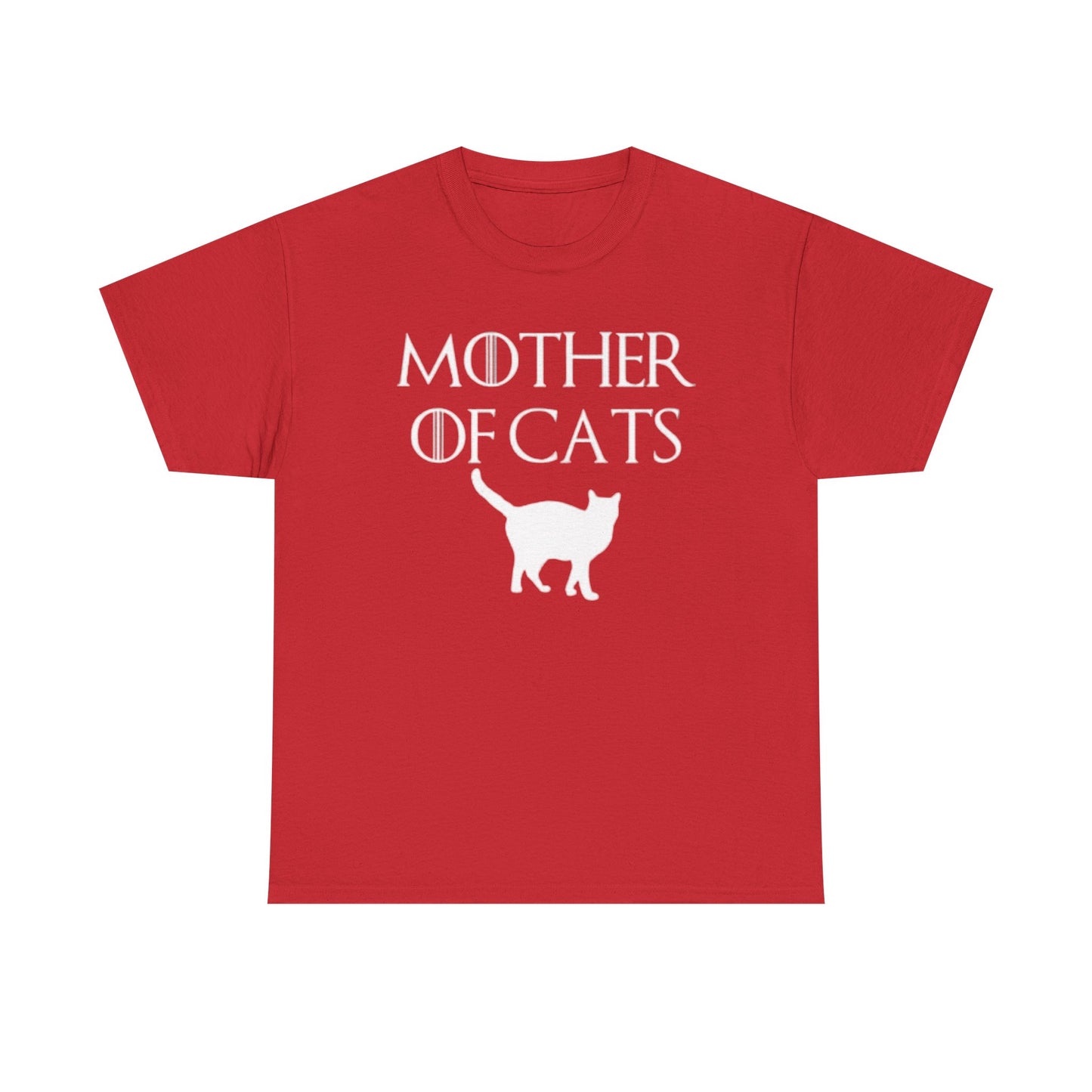 Mother Of Cats Funny Graphic T Shirt Cat Lover Kittens Unisex Heavy Cotton Tee