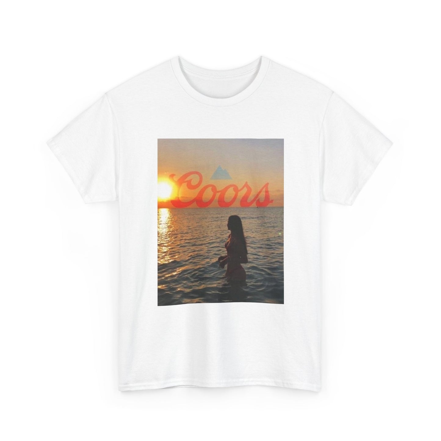 Coors Light Tshirt Cold Beer Bikini Poster Summer Unisex Heavy Cotton Tee